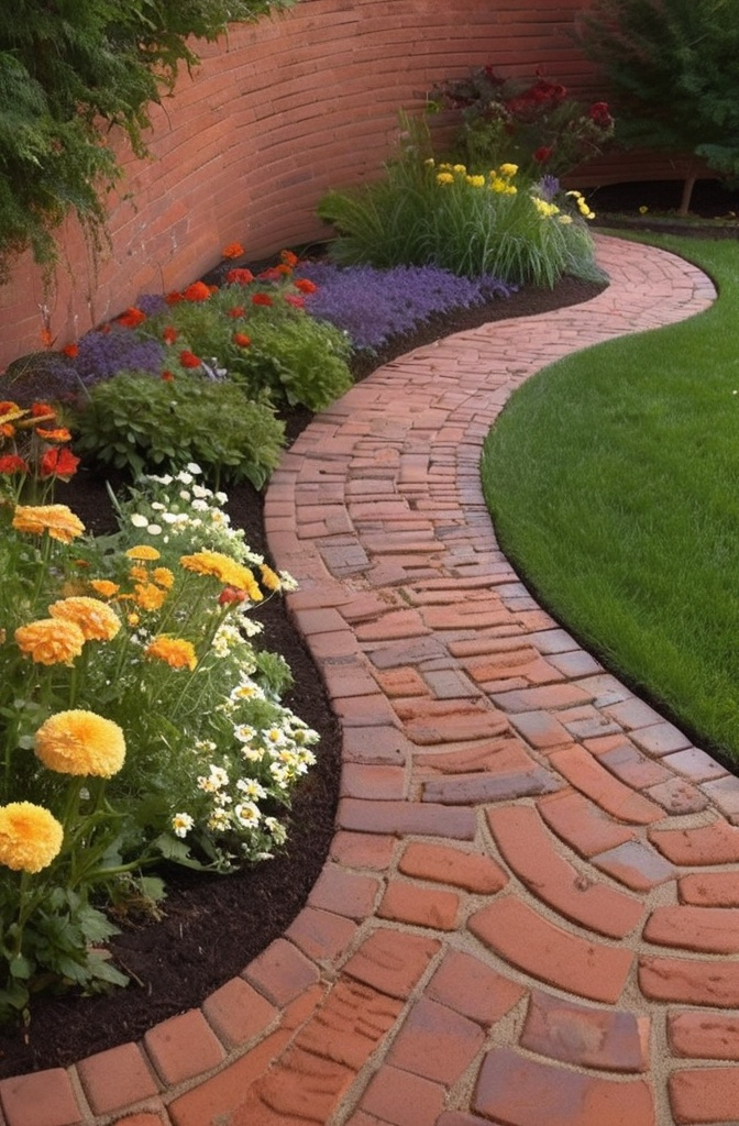1. Wavy Brick Wonderland