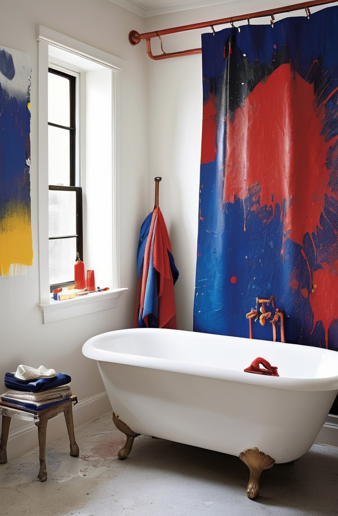 14. Canvas with paint splatters