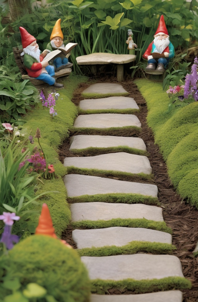 8. Playful Touch with Garden Gnomes