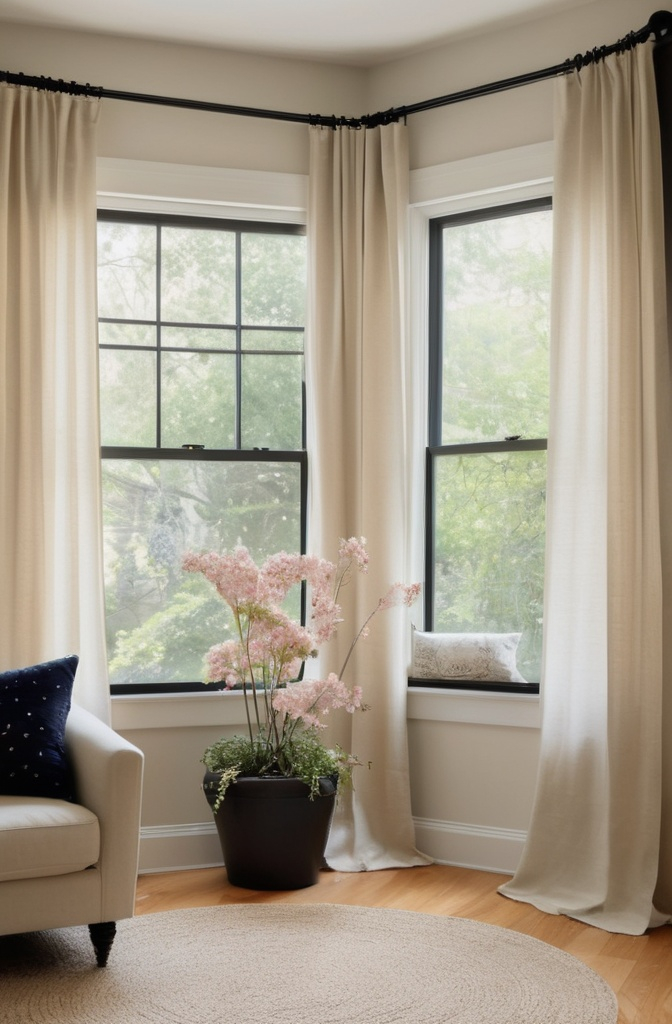 3. Curtains that don’t try too hard.