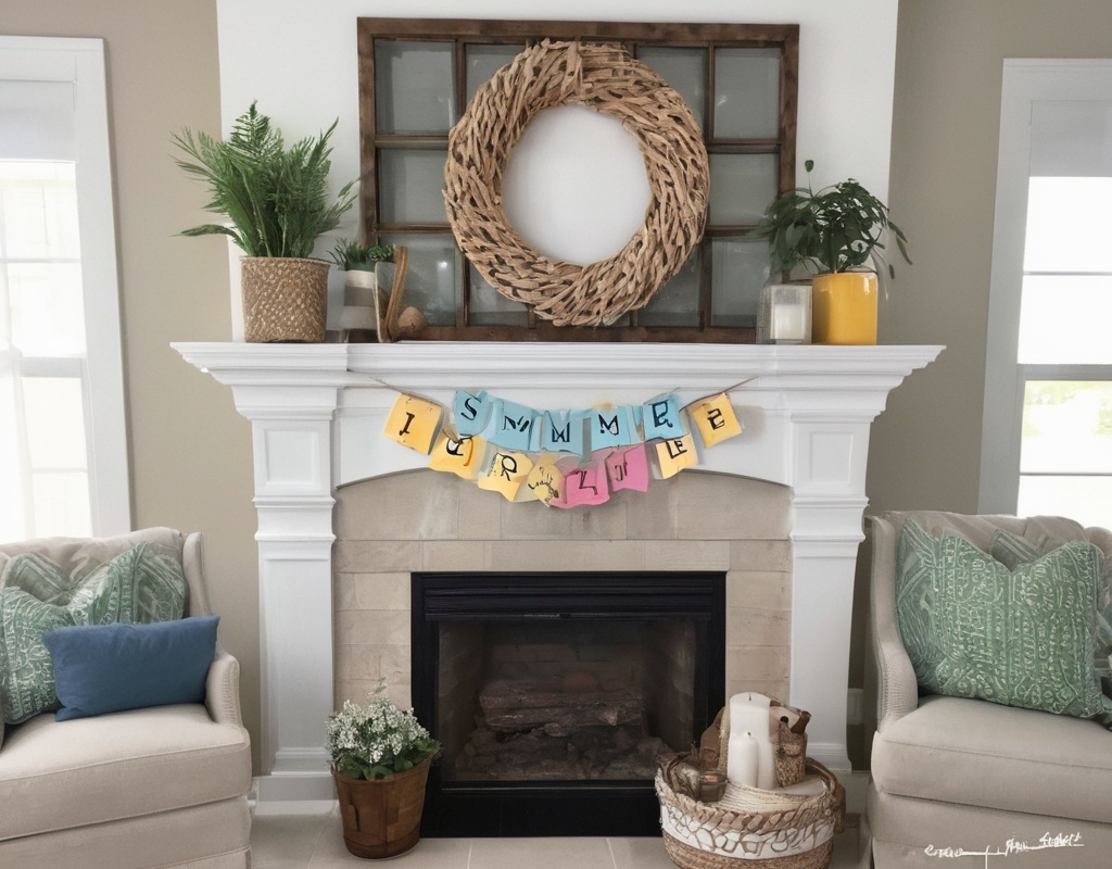 20+ Summer Mantel Decorating Ideas to Brighten Your Home