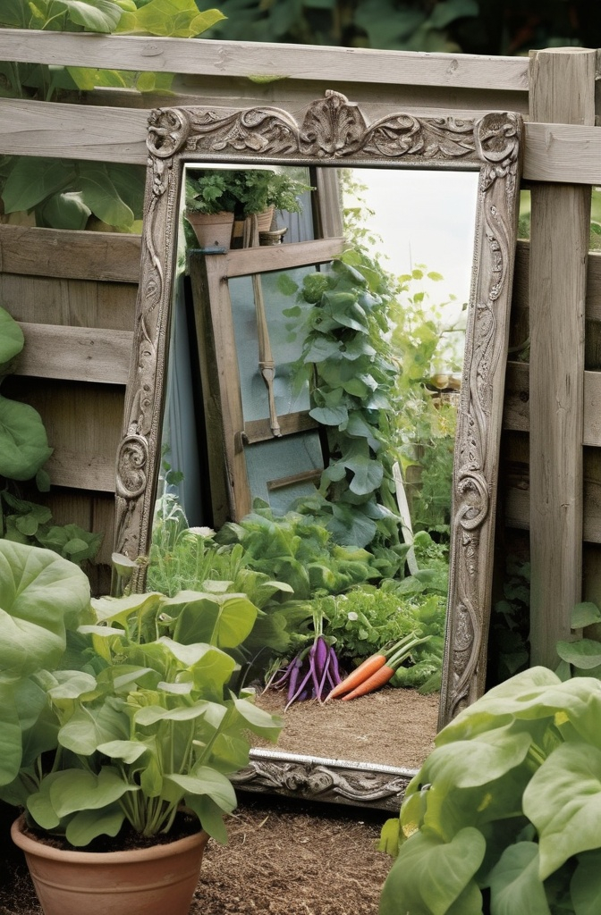7. Throw in a Garden Mirror