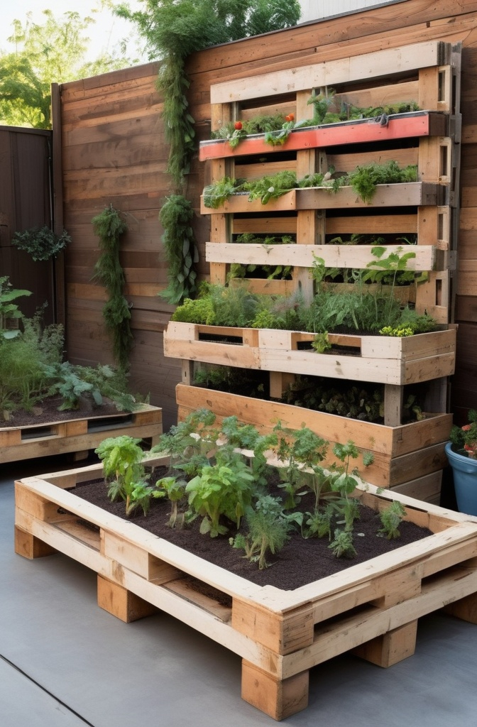 6. Raised Pallet Beds