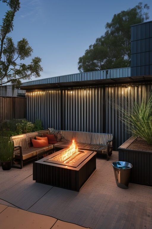 4. Corrugated Metal & Wood—The Odd Couple That Works