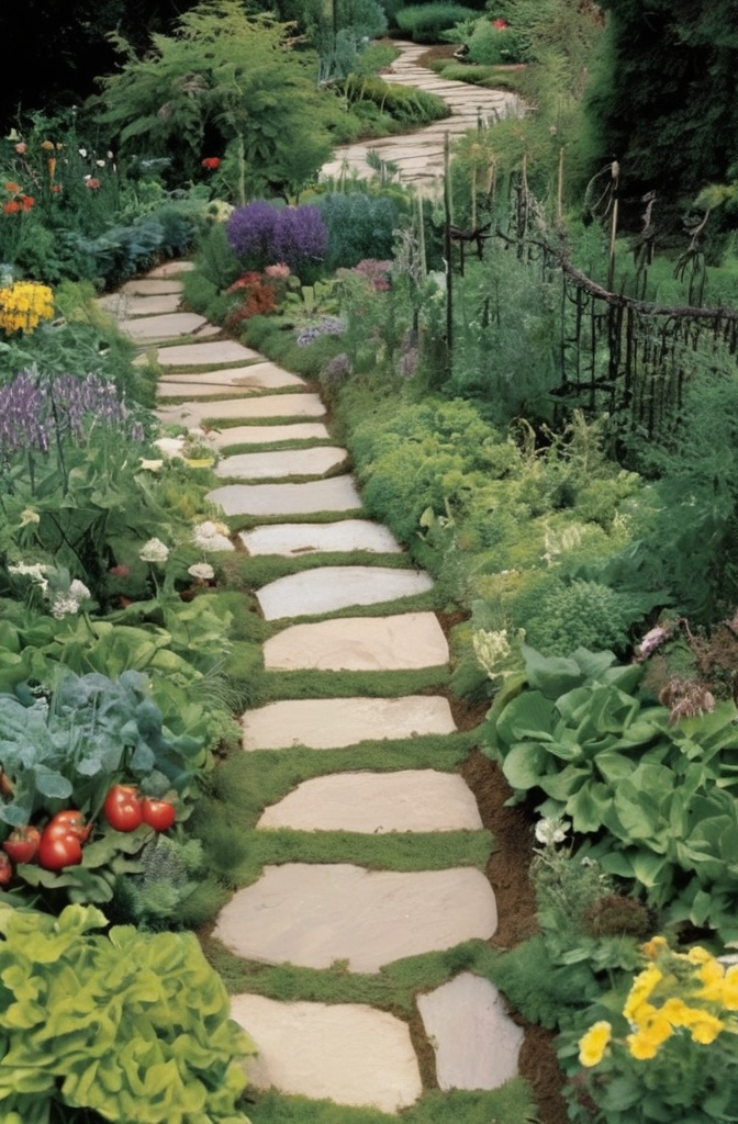 16. Install a Winding Path Through the Beds
