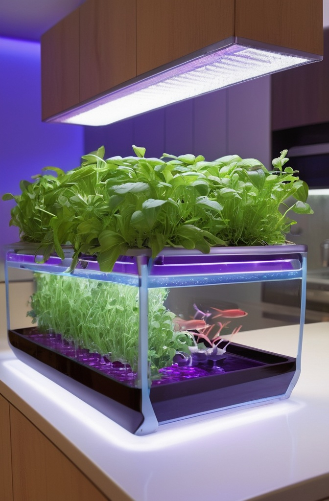 9. Aquaponic Herb Garden