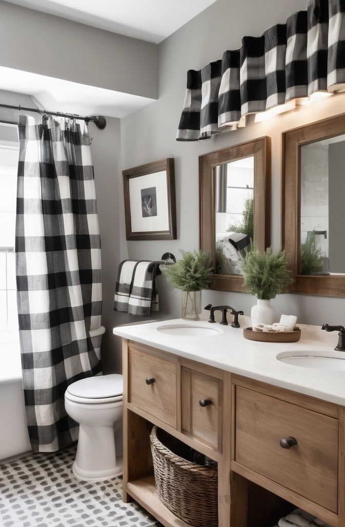 2. Black and white buffalo plaid
