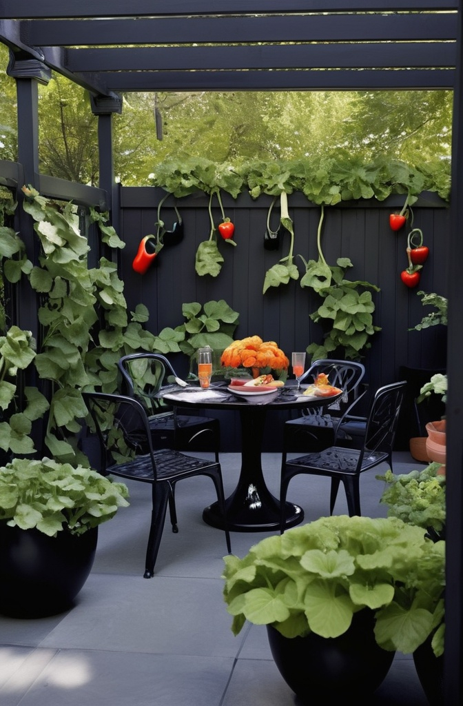 4. Paint Your Garden Furniture Black (Stay With Me)
