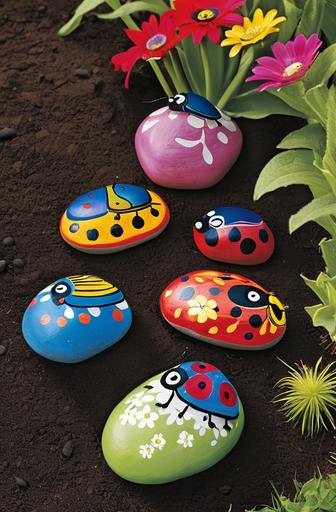 15. Crafty Fun with Painted Rocks
