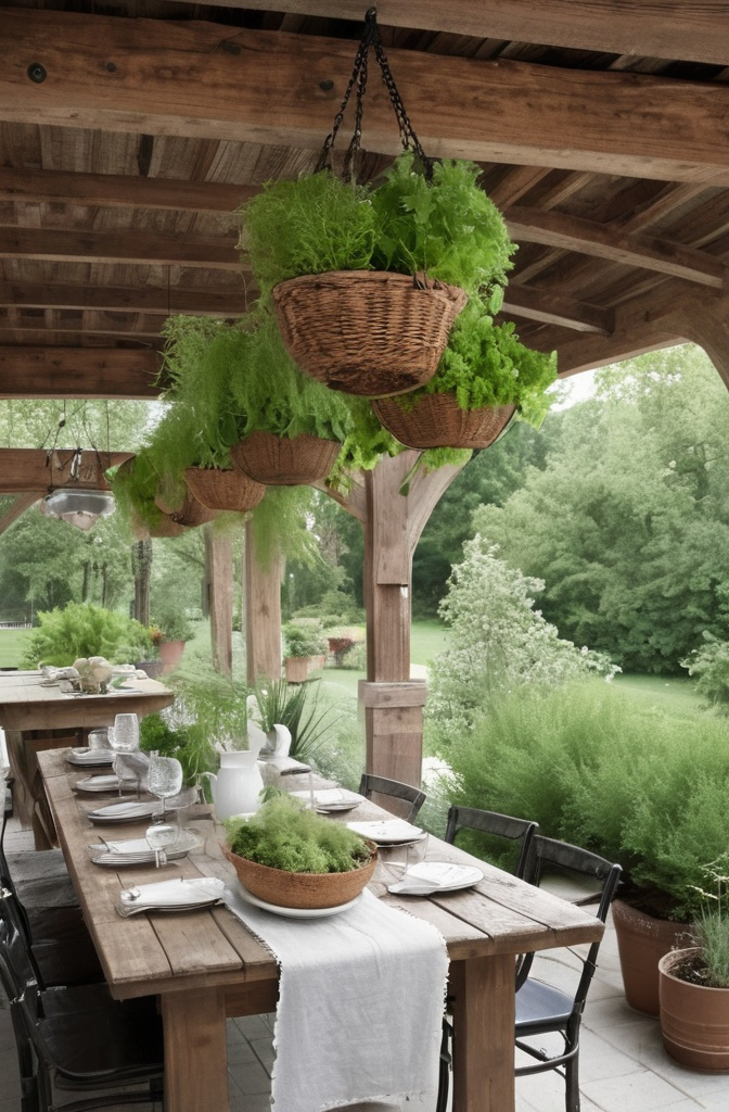 13. Hanging Basket Herb Garden
