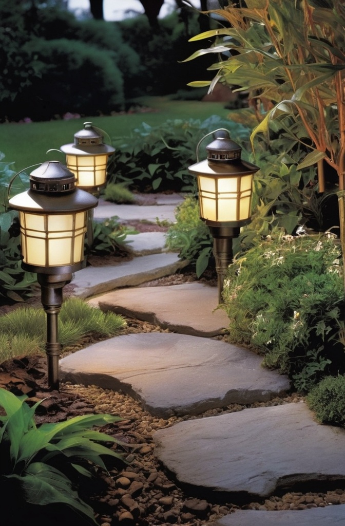 18. Light the Way with Garden Pathway Lights
