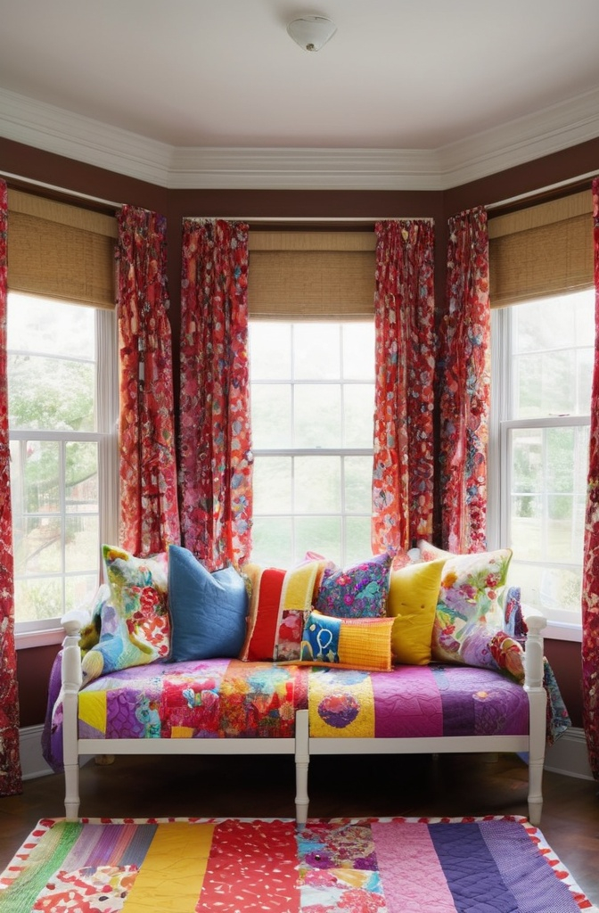 7. Throw a quilt over it. A loud one.