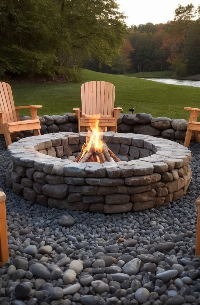 8. Build a Fire Pit Circle