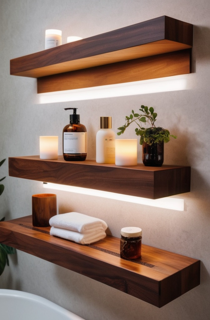 15. Shelf with Integrated Lighting for a Glow-Up