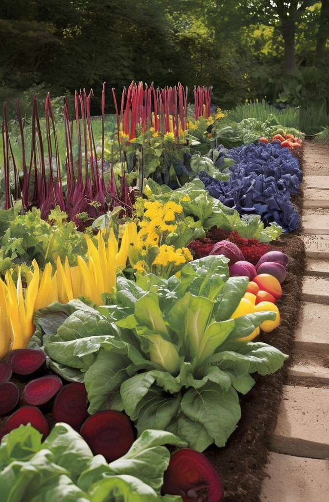 14. Use Color in Your Crops (Not Just Your Flowers)