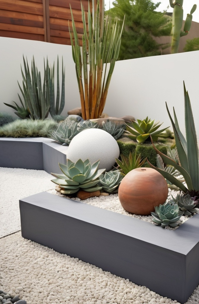 4. Low-Maintenance Rock Garden