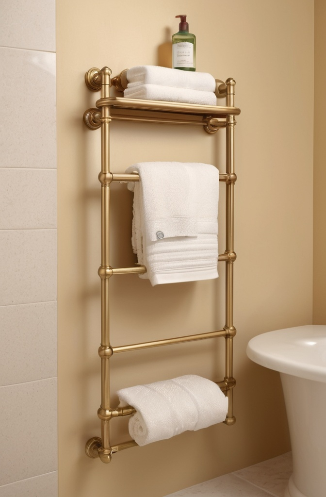 7. Shelf with Towel Racks Combo
