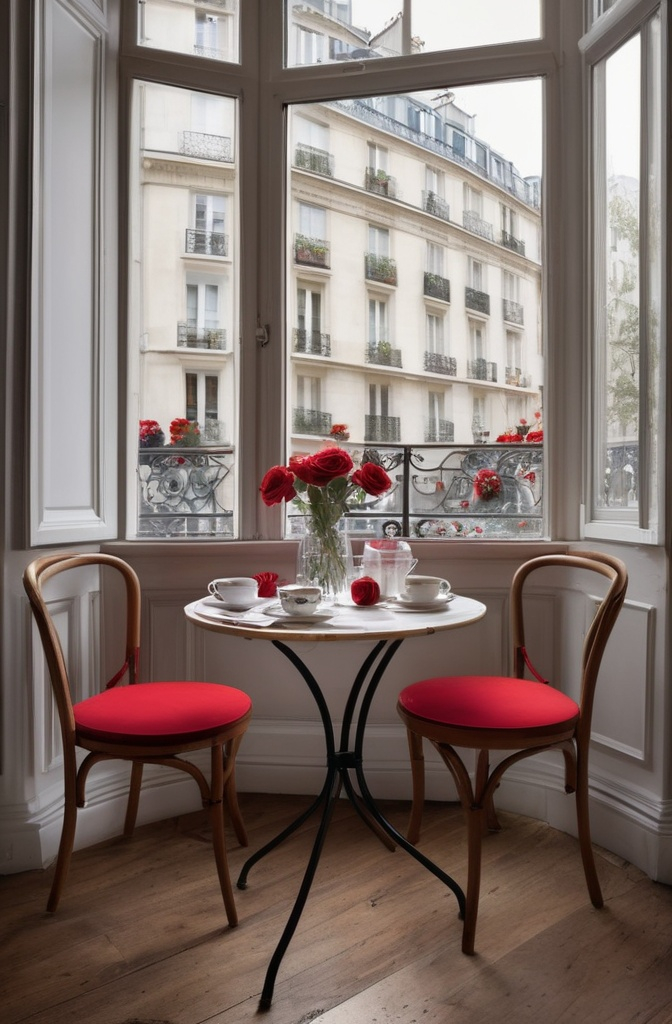 18. Add a low table and pretend you live in a tiny Paris café.