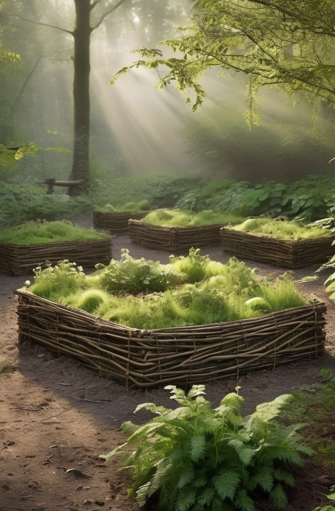 7. Wattle Beds (a.k.a. Weaving Twigs like a Forest Witch)