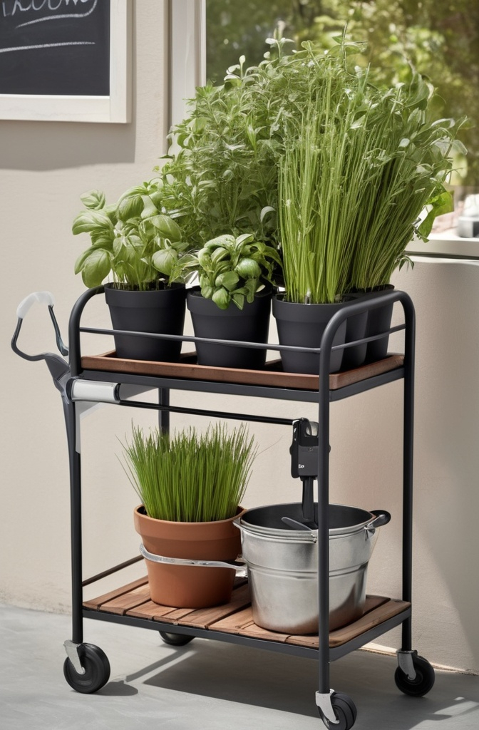 14. Rolling Herb Cart – Mobile Flavor Power