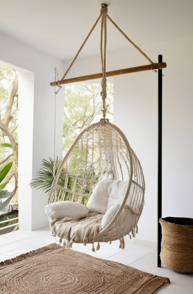 10. Hammocks or Hanging Chairs – Swing into Bliss
