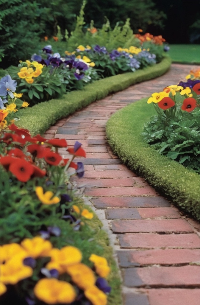 2. Brick Edging – Neat, Tidy, and Kinda British