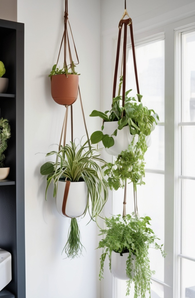 15. Hanging Planters – Modern Botanical Style