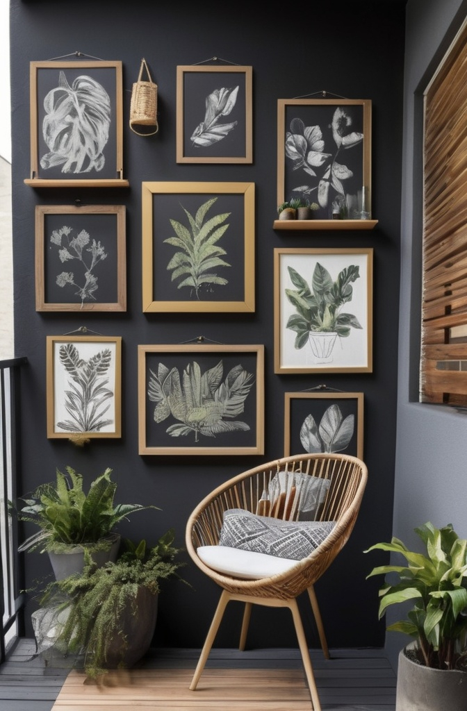 12. Outdoor Art Gallery Wall