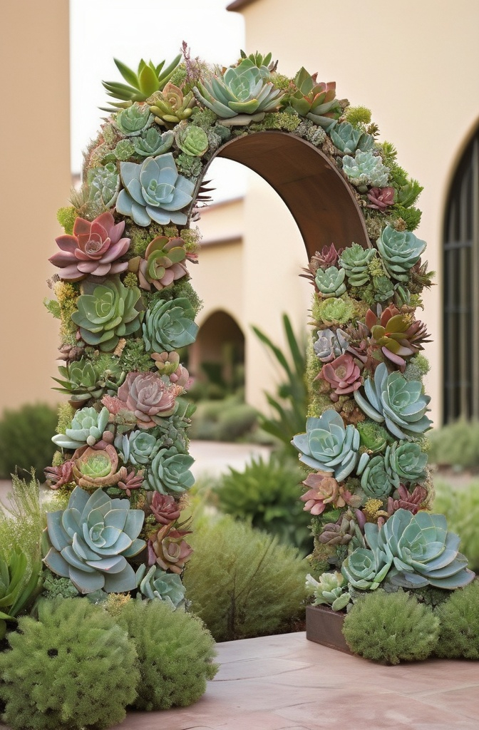 11. Living Succulent Frame Arch