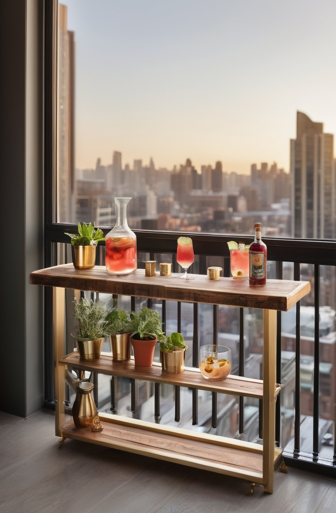 11. Window Bar Setup – Urban Happy Hour in a Snap