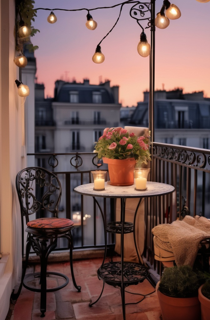 4. Light It Like a Parisian Rooftop Café