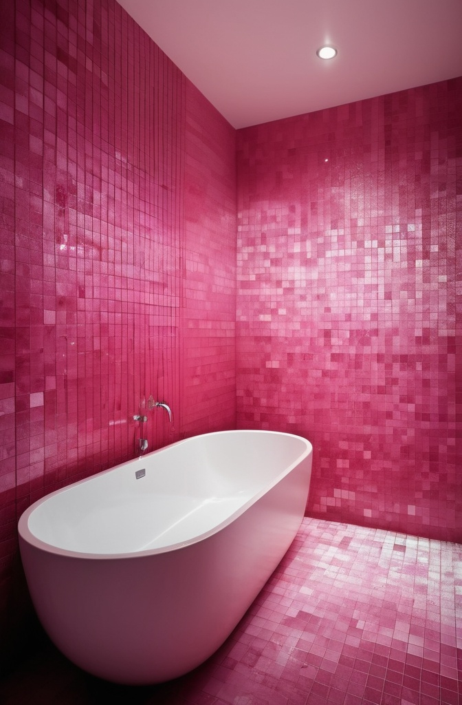 14. Ombre Pink Tiles