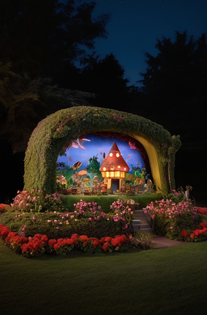 11. Fairy Drive-In Theater – Blockbuster in the Begonias