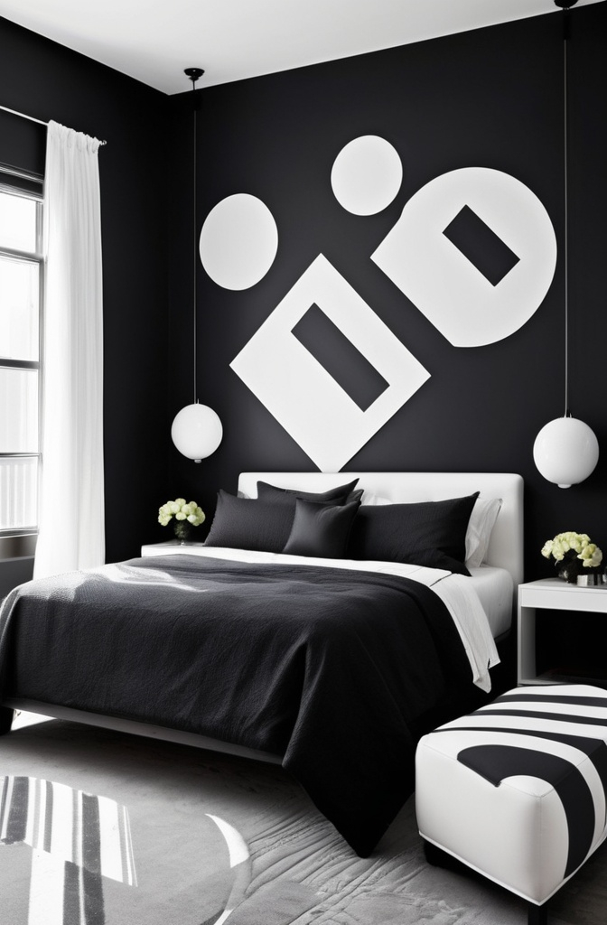 20. Black and White Contrast (Monochrome Modern Style)