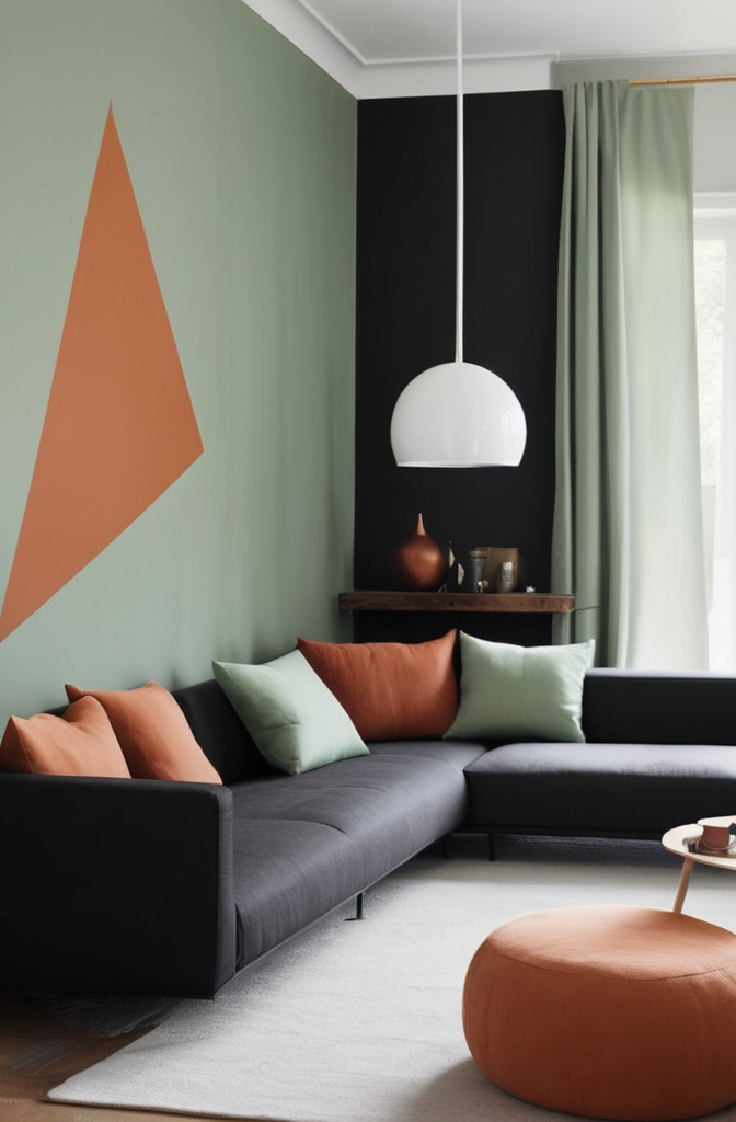 11. Use Color Blocking on the Walls (But Break the Rules)