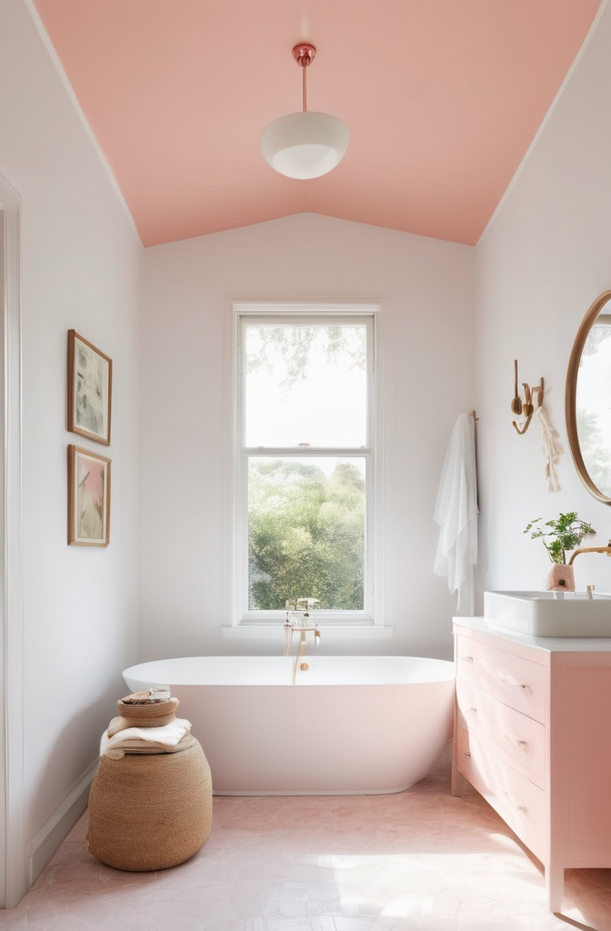 6. Salmon Pink Ceiling (Yes, the Ceiling)