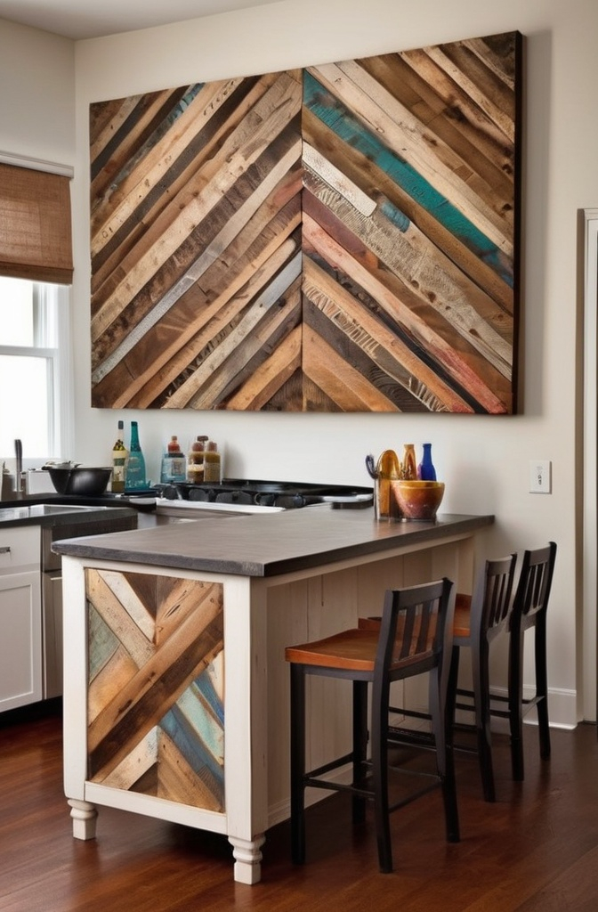 20. Reclaimed Wood Art – Sustainable Rustic Style