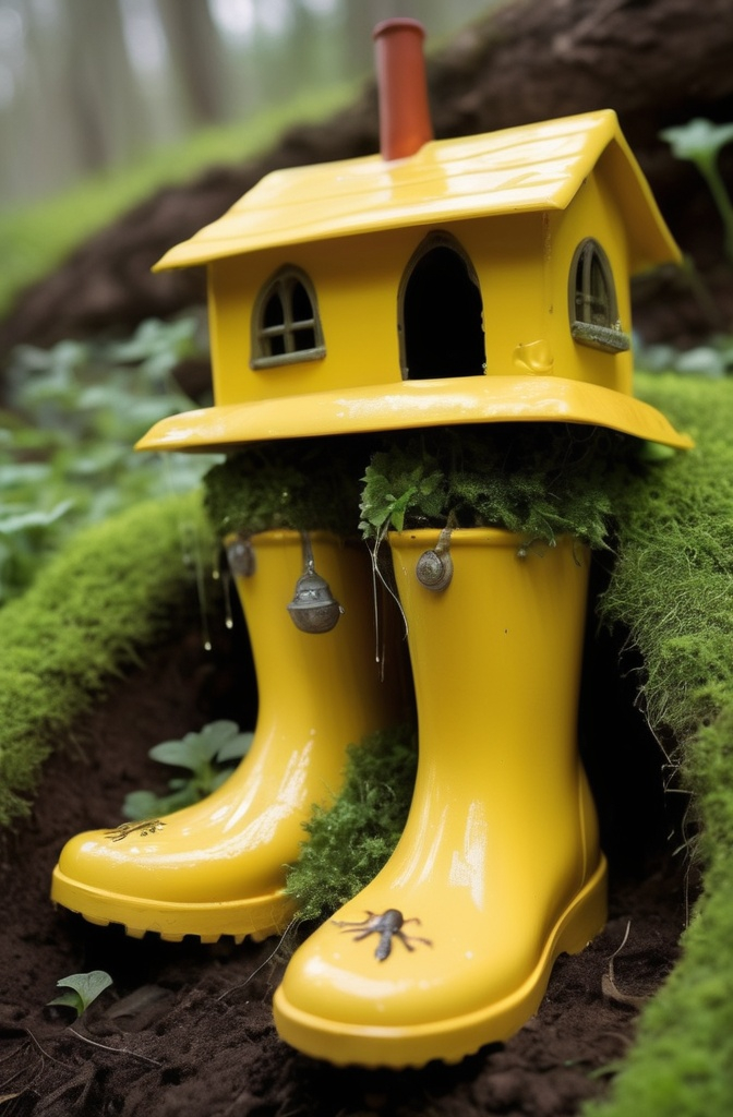 18. Rainboot Garden – Drip-Drop Dwellings