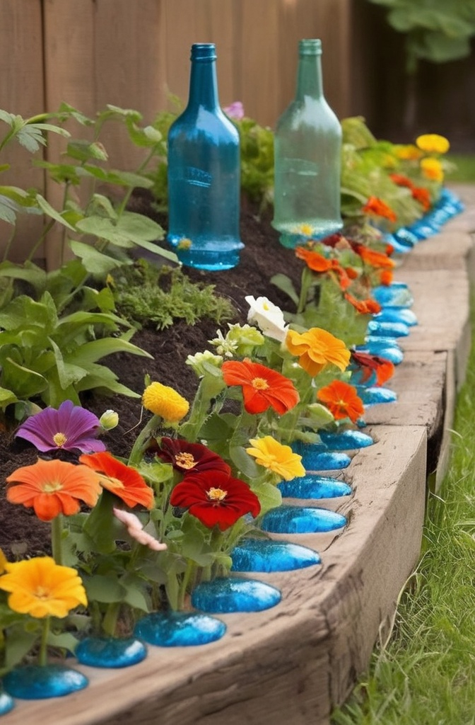7. Bottle Edging – Quirky, Cute, Basically Free