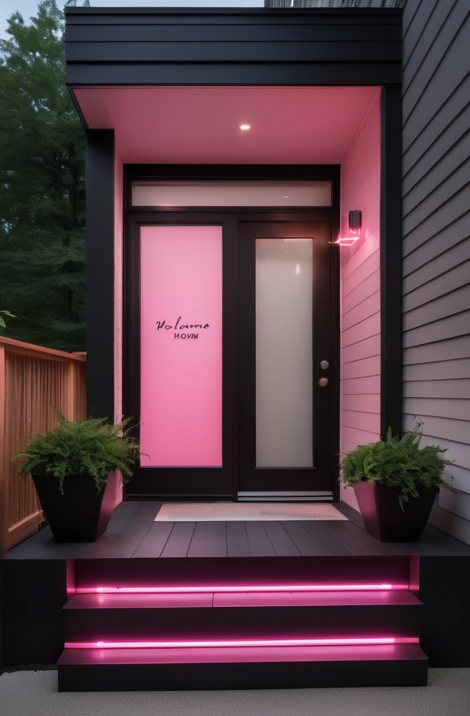 11. Neon Accent Lighting
