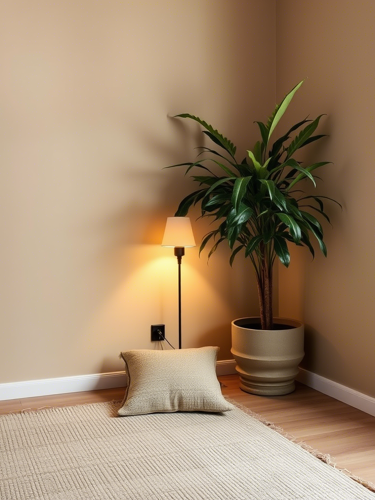 Earthy Green and Neutral Bedroom