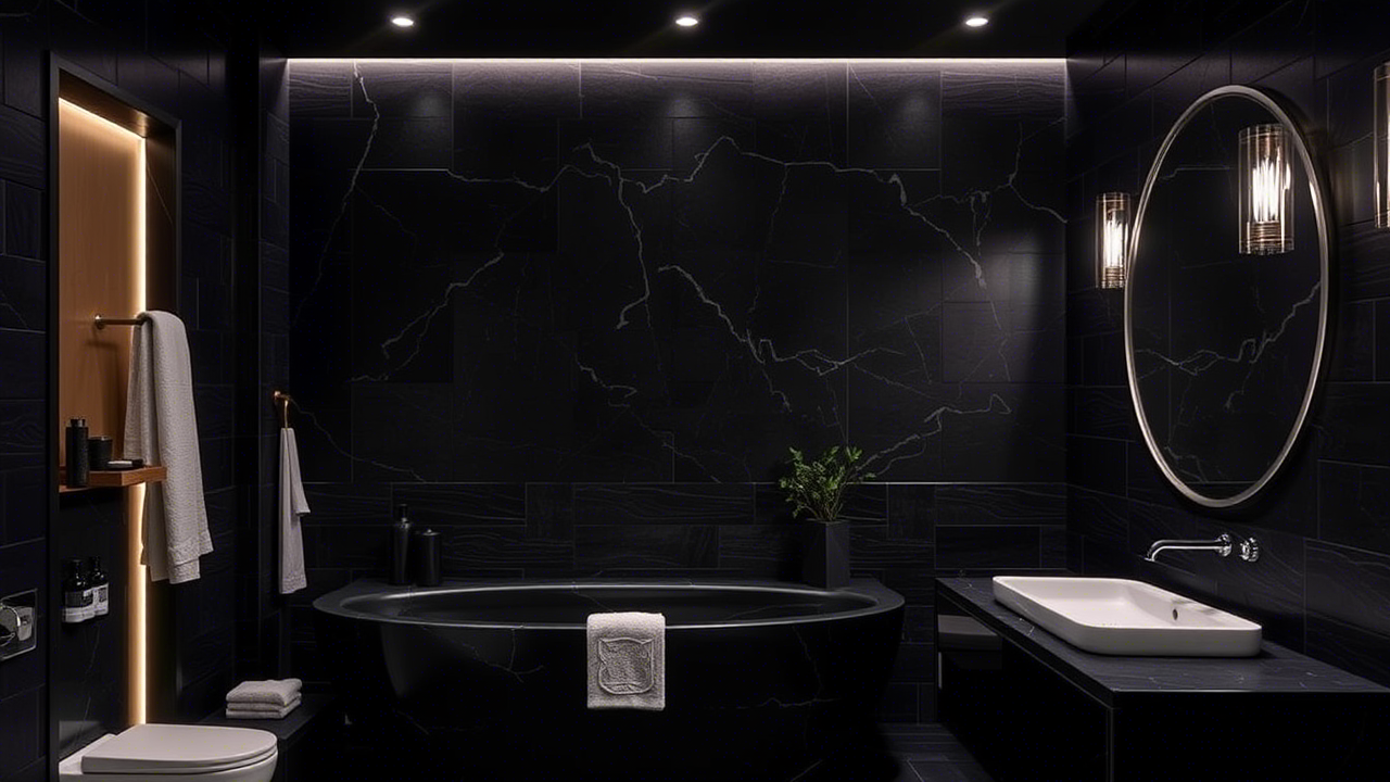 20+ Amazing Dark Bathroom Design Ideas