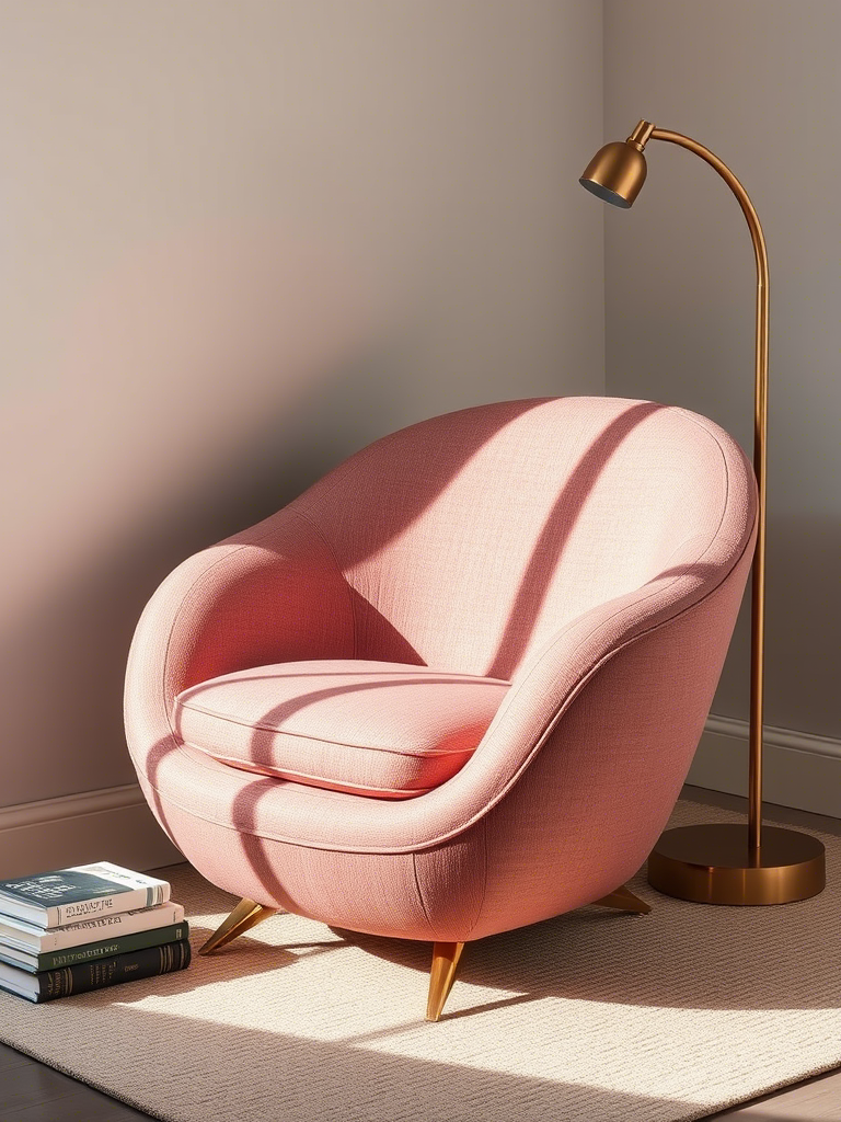16. A Dusty Pink Chair That’s More Sculpture Than Seat