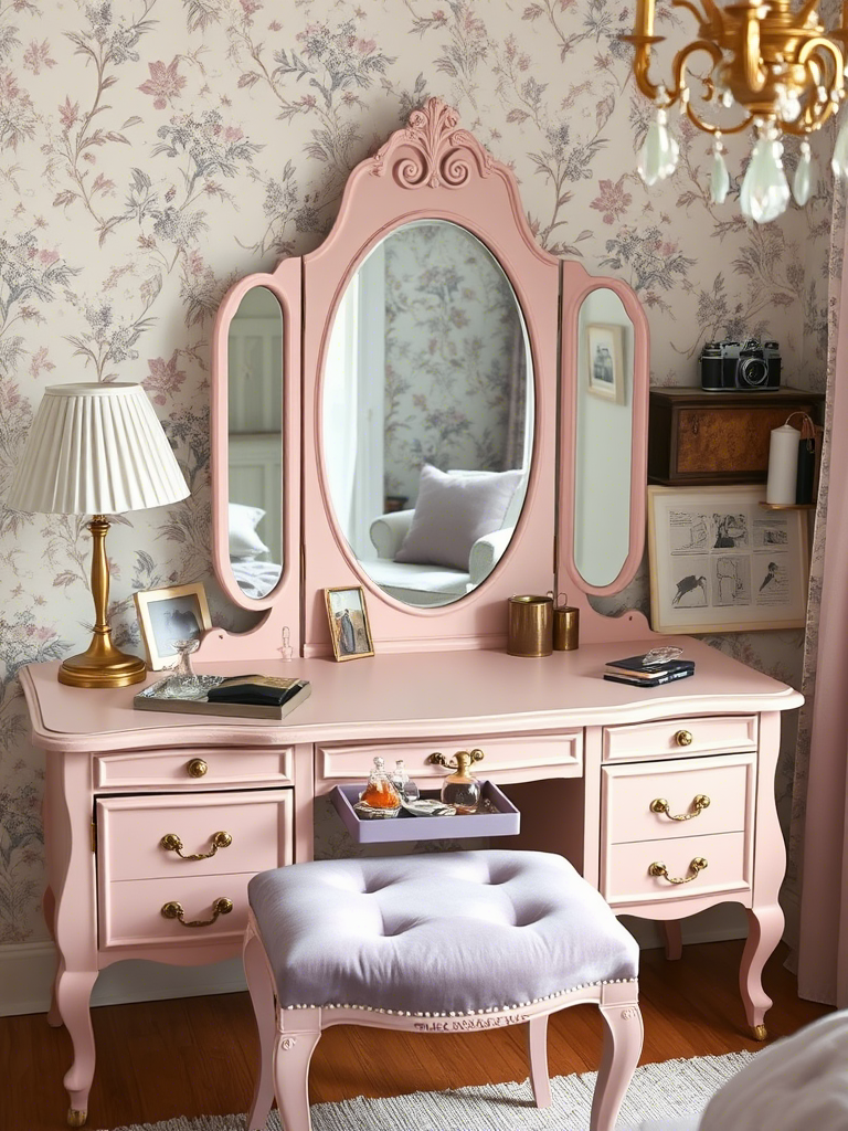 13. The Vintage Vanity Nook