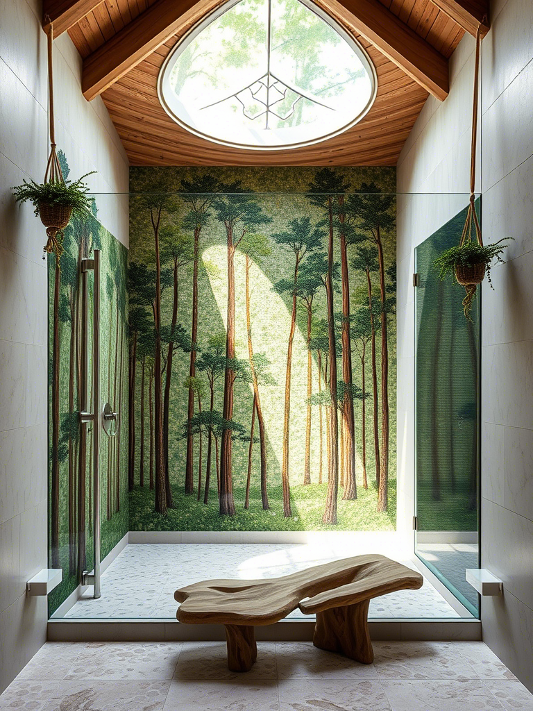 5. Forest-Inspired Tile Mosaic