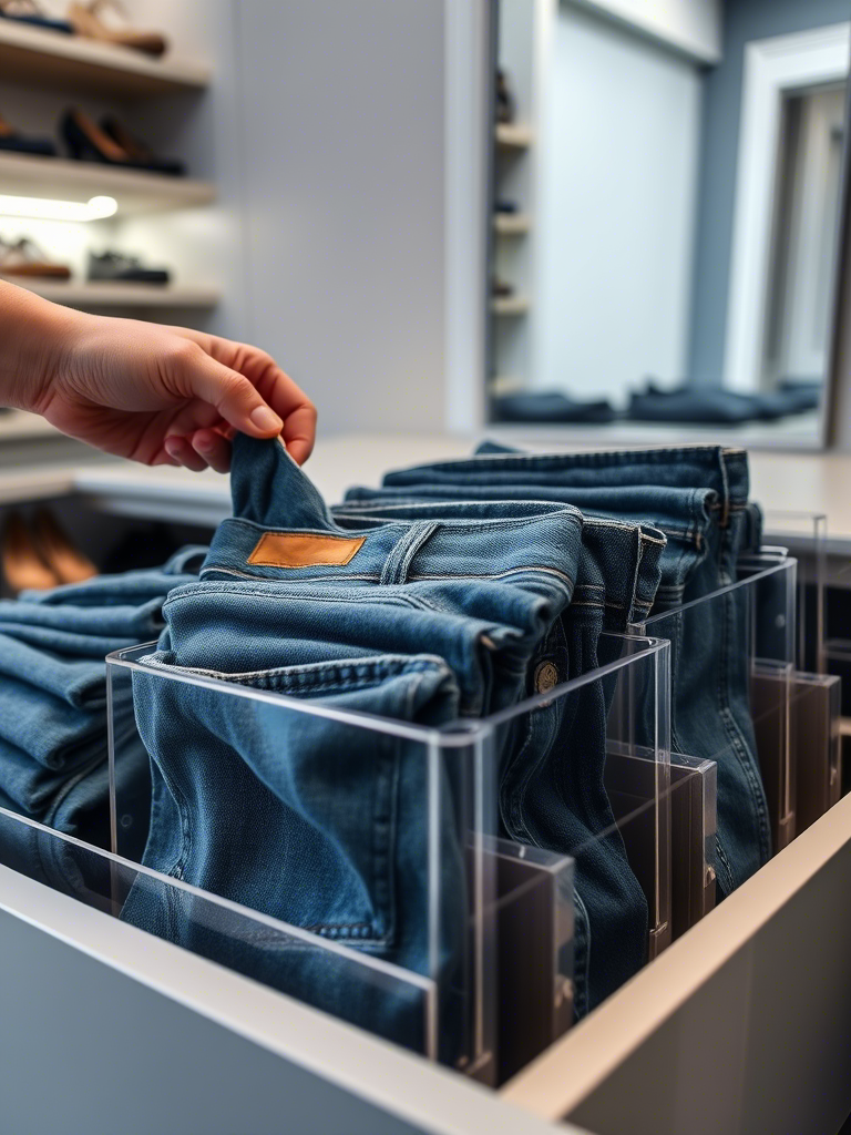 15. File Your Jeans Like Books