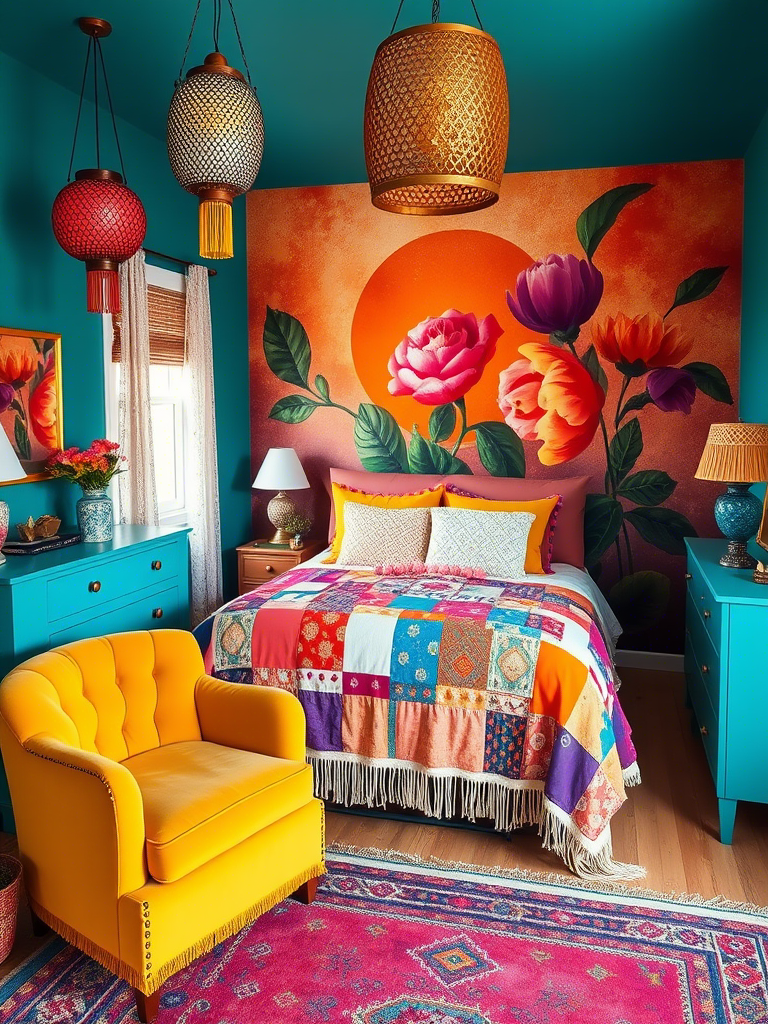 Colorful Boho Bedroom Ideas