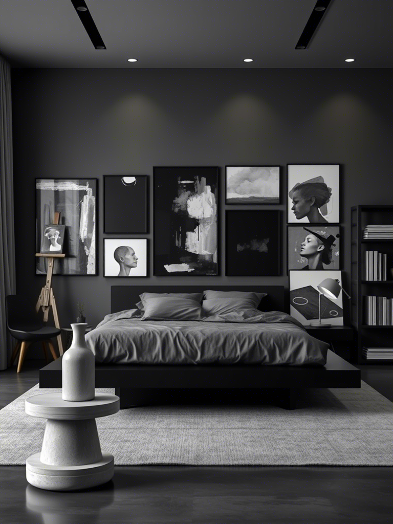20+ Black and Grey Bedroom Ideas