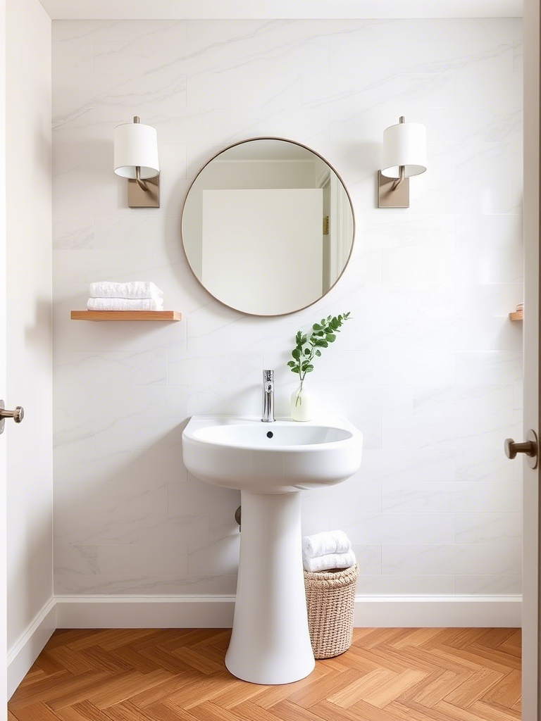 Stylish Powder Room Pedestal Sink Ideas