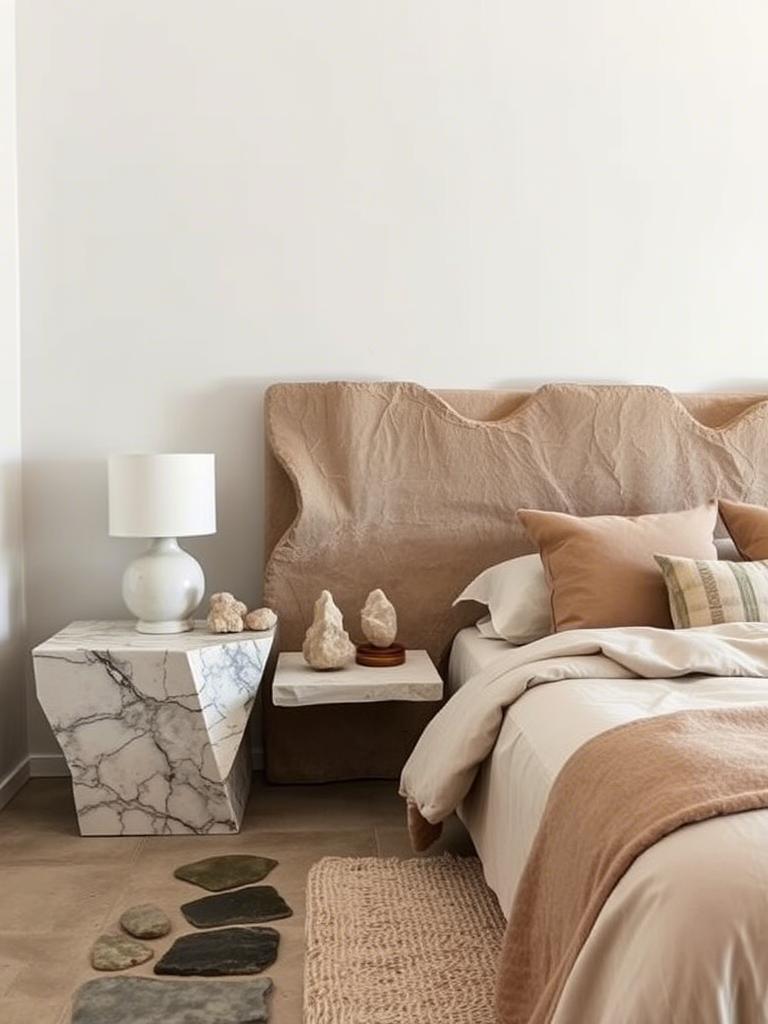 Earthy Green and Neutral Bedroom
